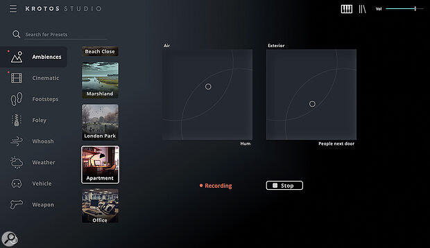 Krotos Studio’s category‑based presets make it easy to find the sound elements required for a specific task.