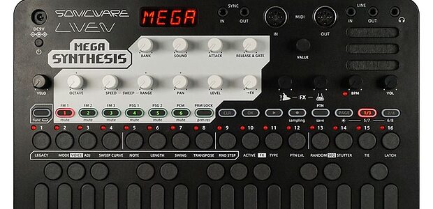 Sonicware Liven Mega Synthesis Sega Mega Drive Genesis retro vintage game console music synthesizer