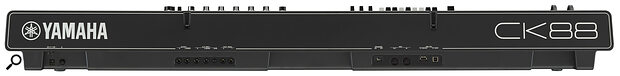 The CKs’ back‑panel connections are identical, featuring a 12V power input, quarter‑inch audio I/O and foot pedal inputs, MIDI I/O, a pair of USB ports and a switch for the built‑in speakers.